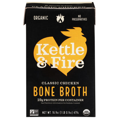 Kettle & Fire Classic Chicken Bone Broth 16.9 oz