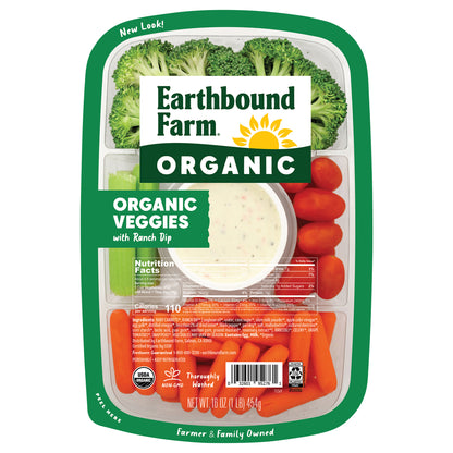 Earthbound Farm Organic Organic Veggies with Ranch Dip 16 oz
