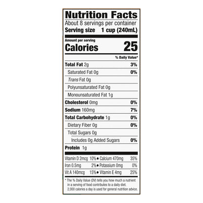 Silk Cashew Milk, Unsweet, Dairy Free, Gluten Free, 64 FL OZ Half Gallon