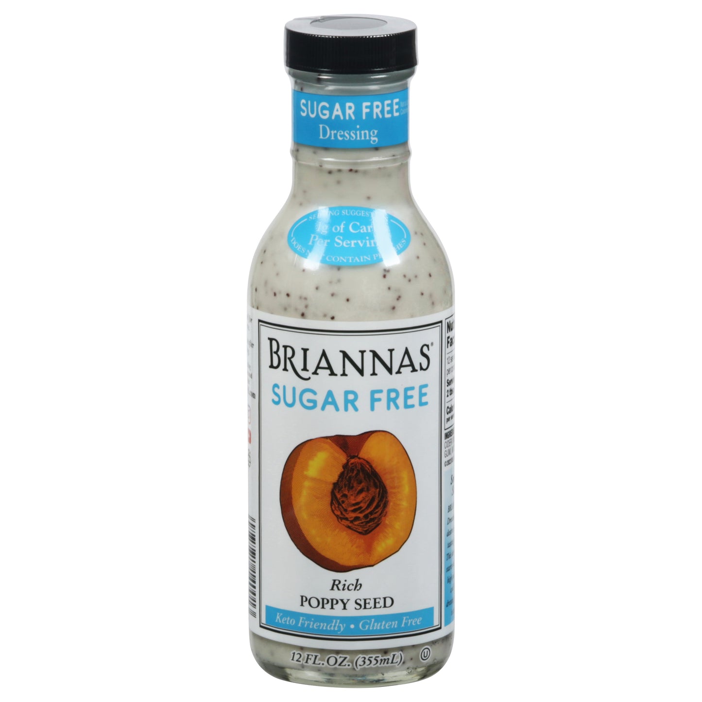 Briannas Sugar Free Rich Poppy Seed Dressing 12 fl oz