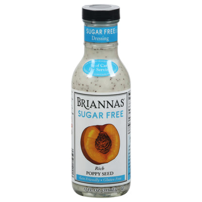 Briannas Sugar Free Rich Poppy Seed Dressing 12 fl oz