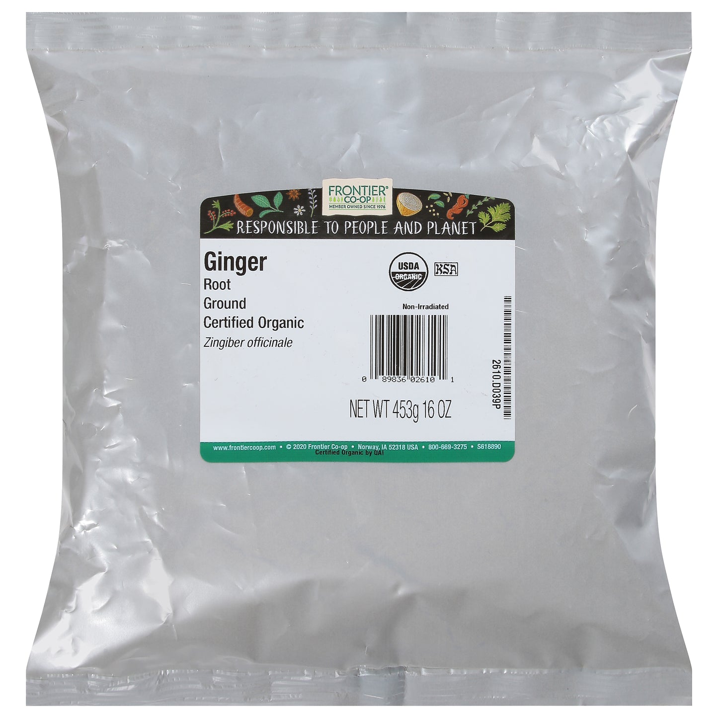 Frontier Co-op Ground Root Ginger 16 oz