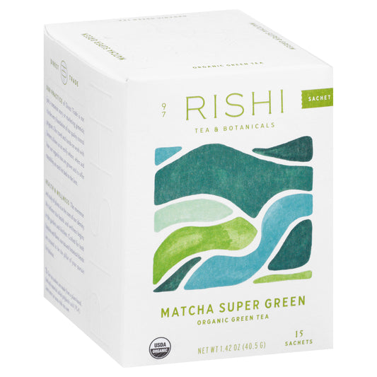 Rishi Organic Sachets Matcha Super Green Green Tea 15 ea