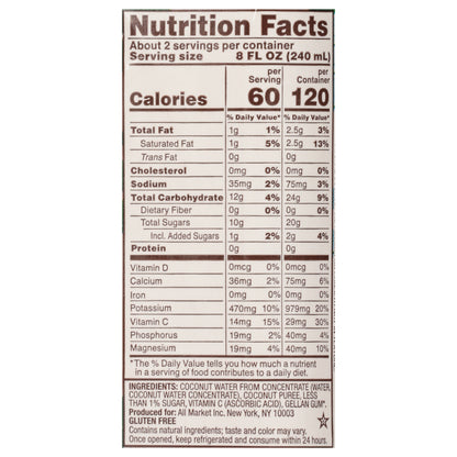 Vita Coco Pressed The Original Coconut Water 16.9 fl oz Carton