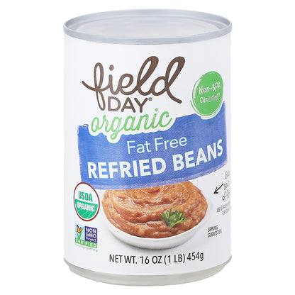 Field Day Organic Fat Free Refried Beans 16 oz