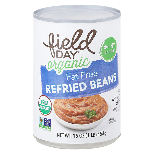 Field Day Organic Fat Free Refried Beans 16 oz