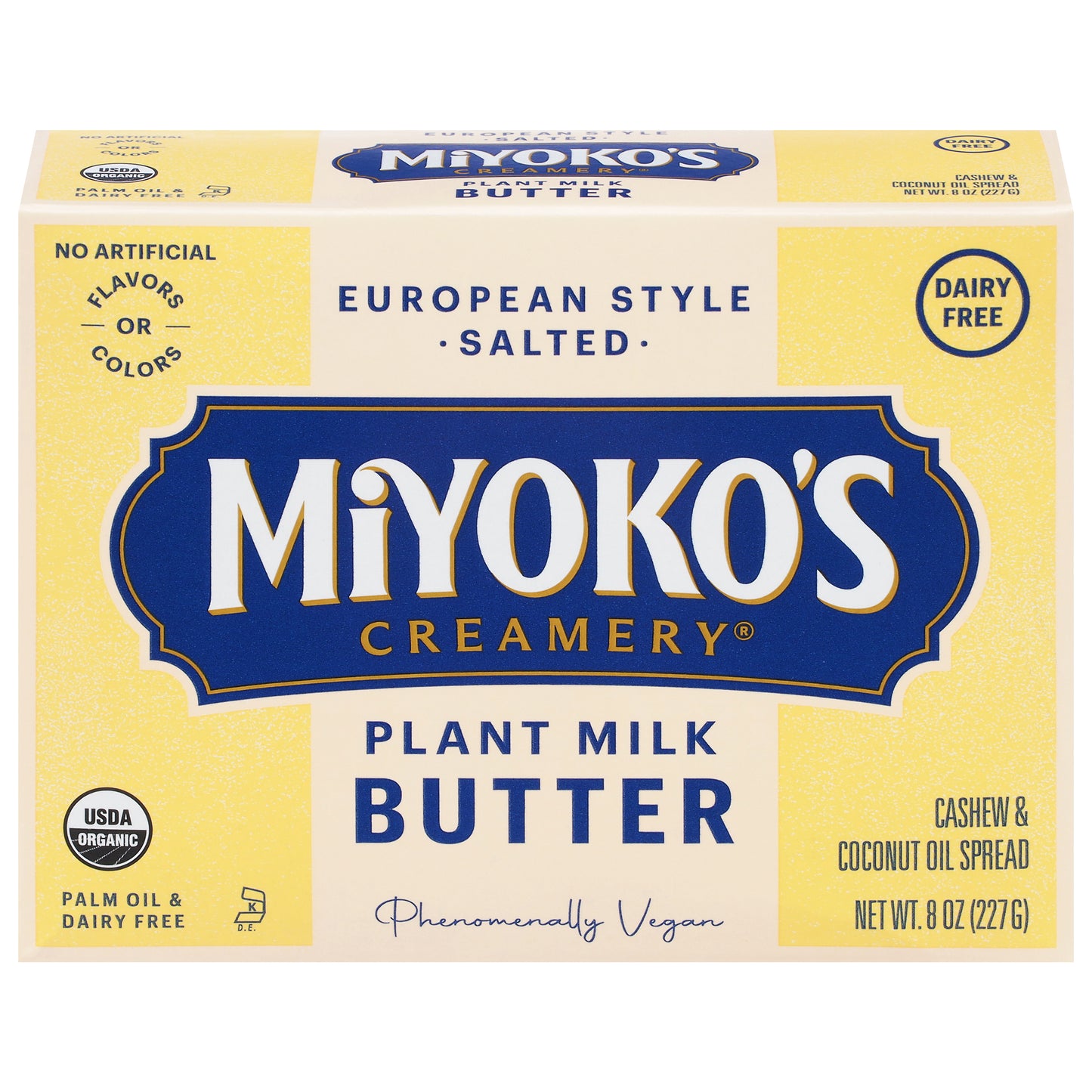 Miyoko's Creamery European Style Plant Milk Salted Butter 8 oz