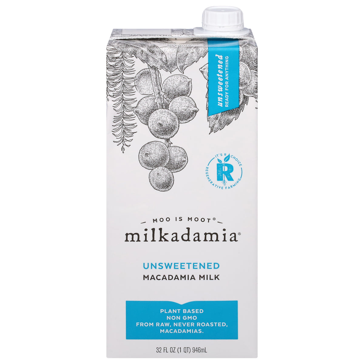 Milkadamia Unsweetened Macadamia Milk 32 fl oz