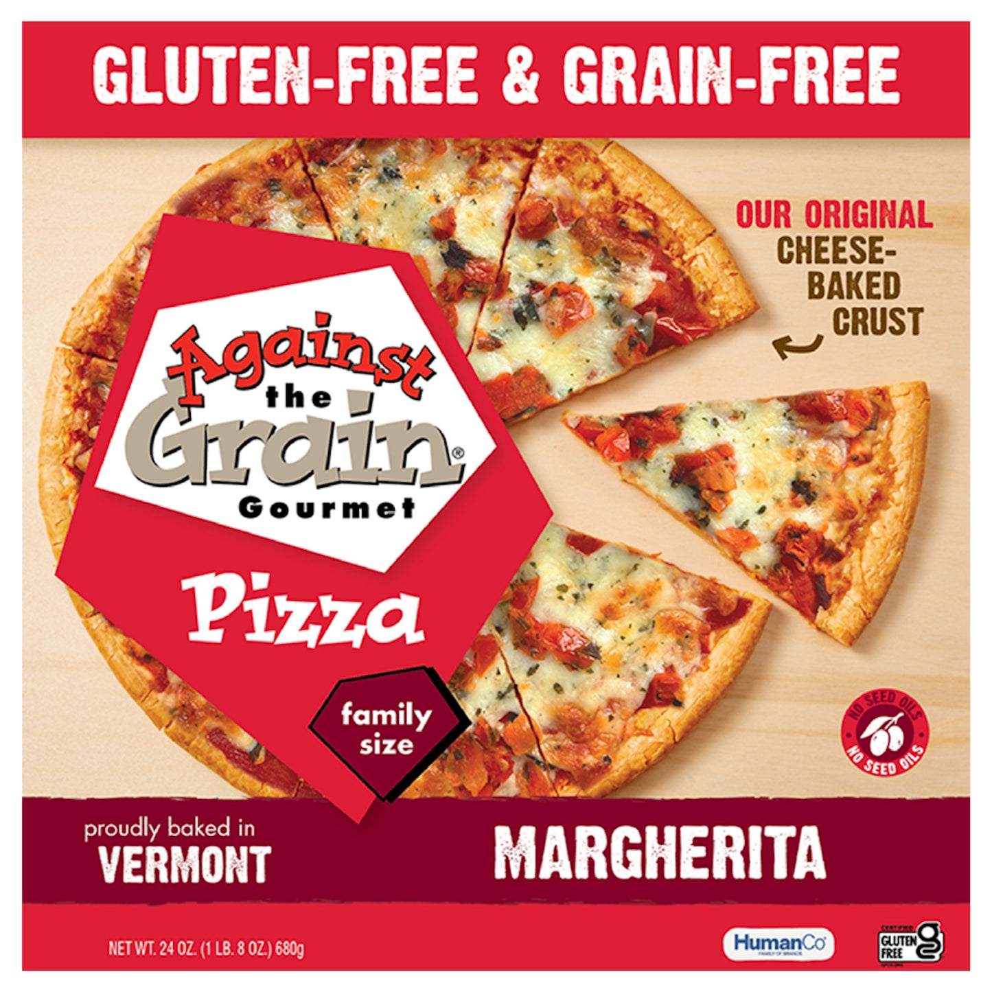 Against the Grain Gourmet Margherita Pizza Family Size 24 oz