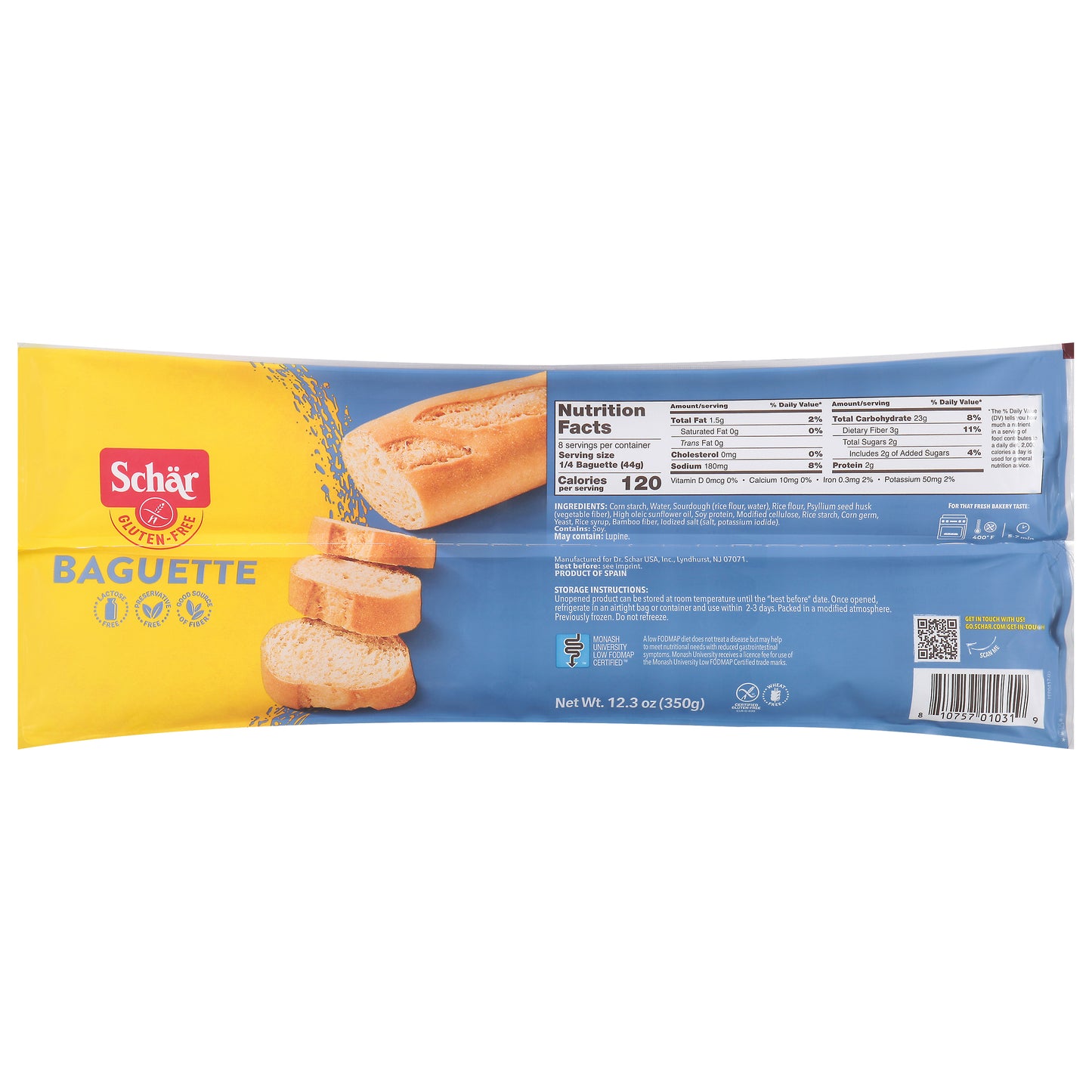 Schar Gluten-Free Baguette 12.3 oz