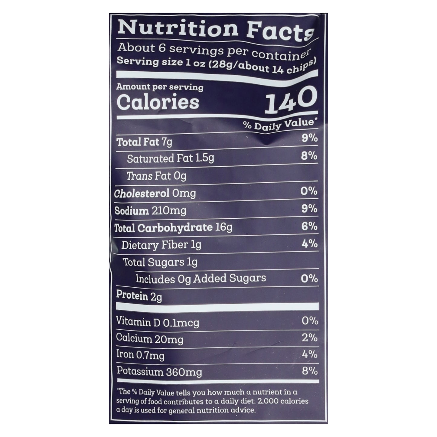 Siete Sour Crema & Onion Potato Chips 5.5 oz