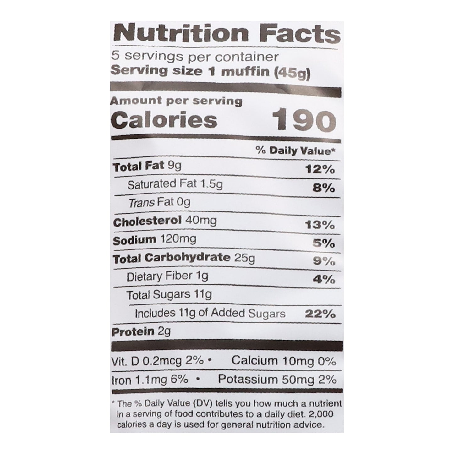 Schar Gluten-Free Chocolate Chip Muffin 7.9 oz