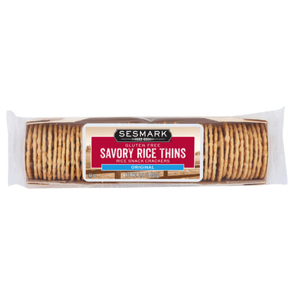 Sesmark Savory Rice Thins Original Snack Crackers