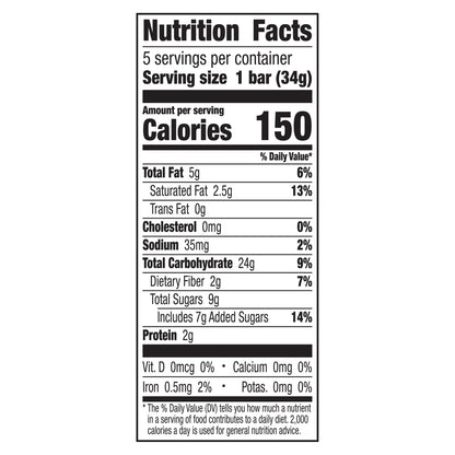 Cascadian Farm Chocolate Drizzle Granola Bars, Gluten Free, 5 ct