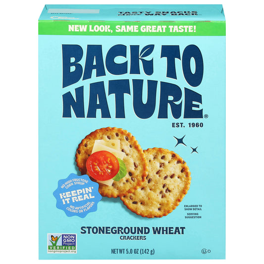 Back to Nature Stoneground Wheat Crackers 5.0 oz