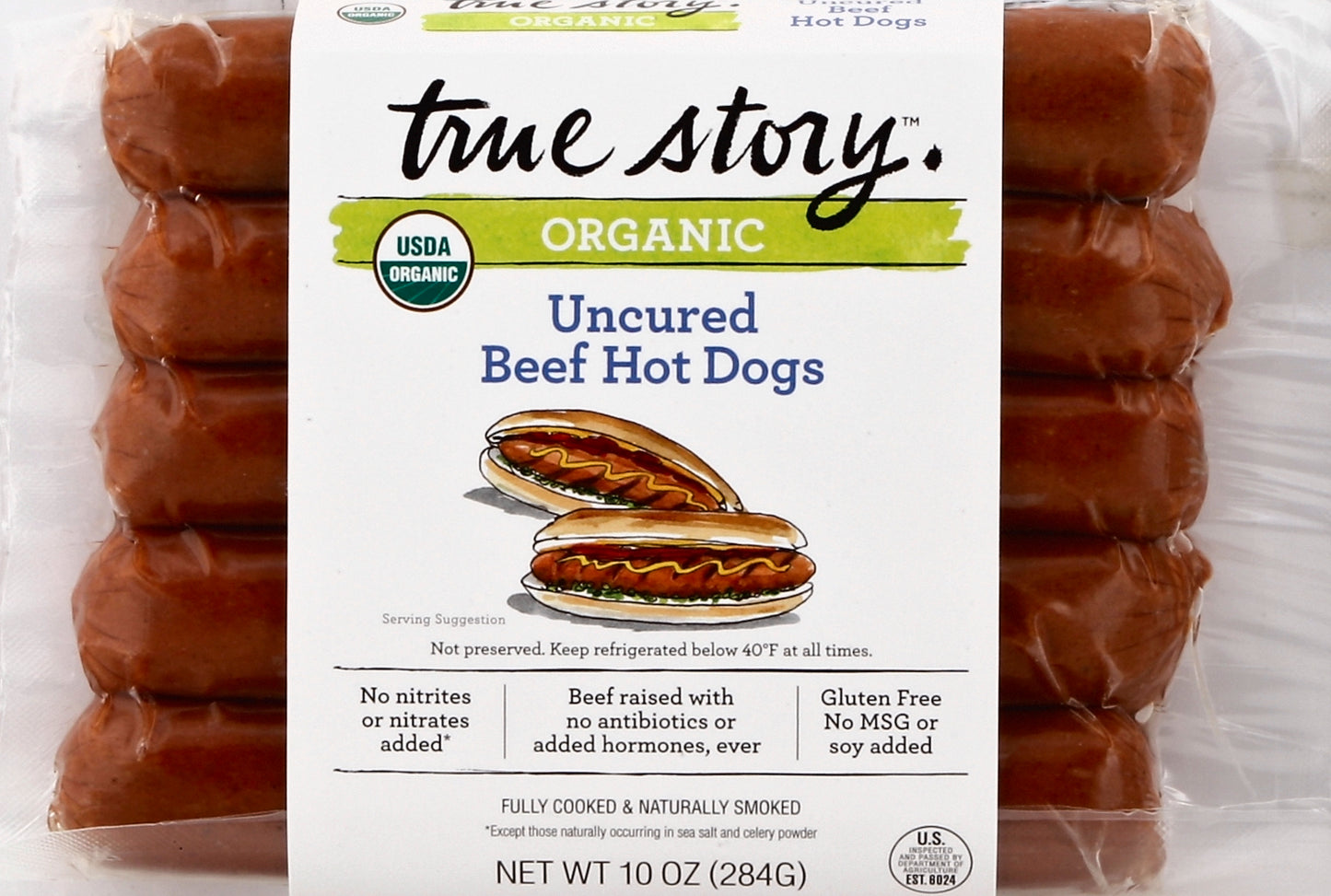True Story Hot Dogs 10 oz