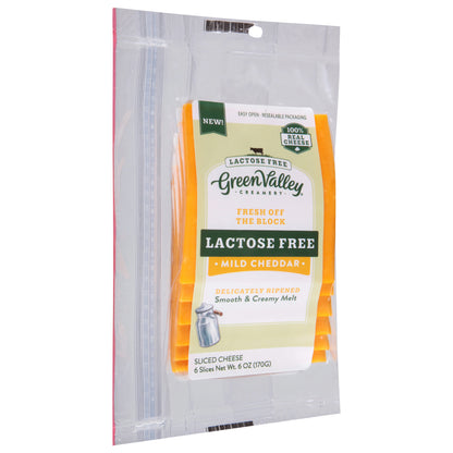 Green Valley Creamery Lactose Free Mild Cheddar Sliced Cheese 6 Slices