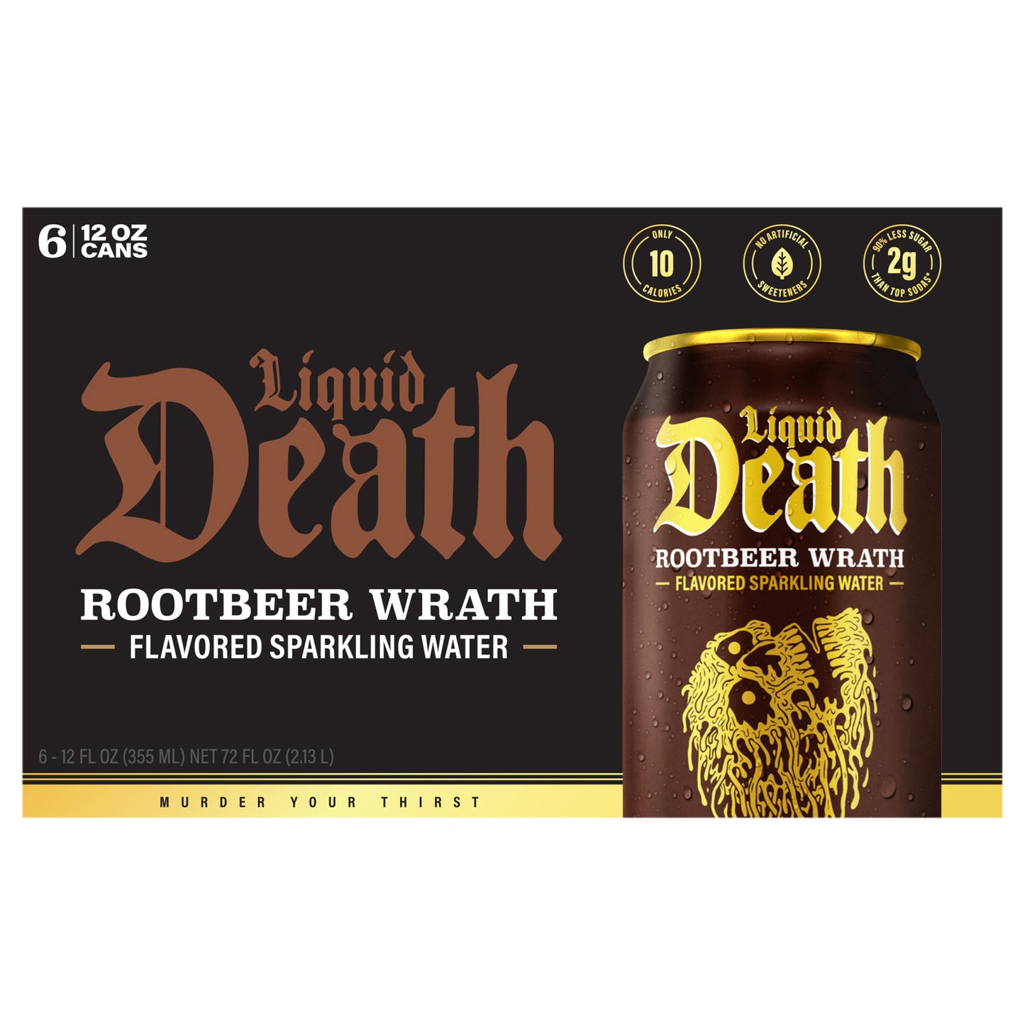 Liquid Death, Rootbeer Wrath, Root Beer-Flavored Sparkling Water