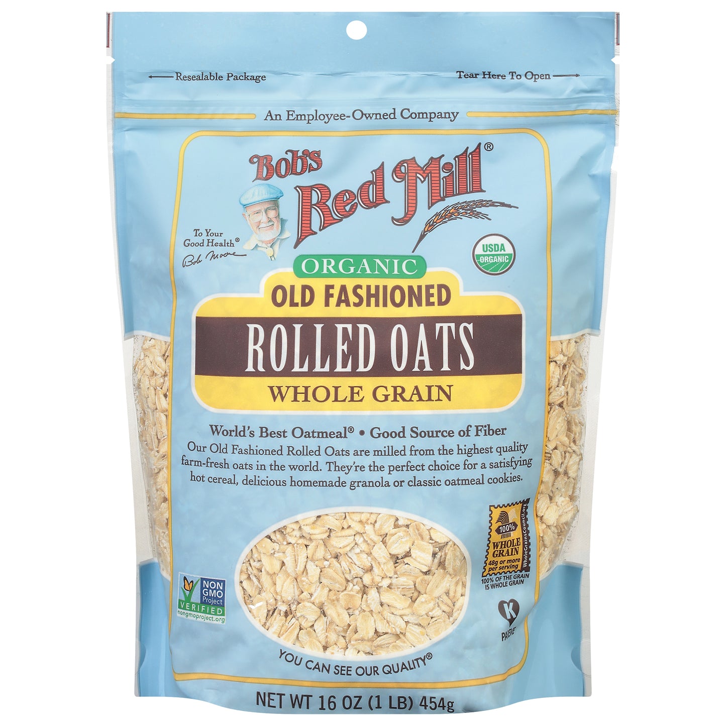 Bob's Red Mill Old Fashioned Whole Grain Organic Rolled Oats 16 oz