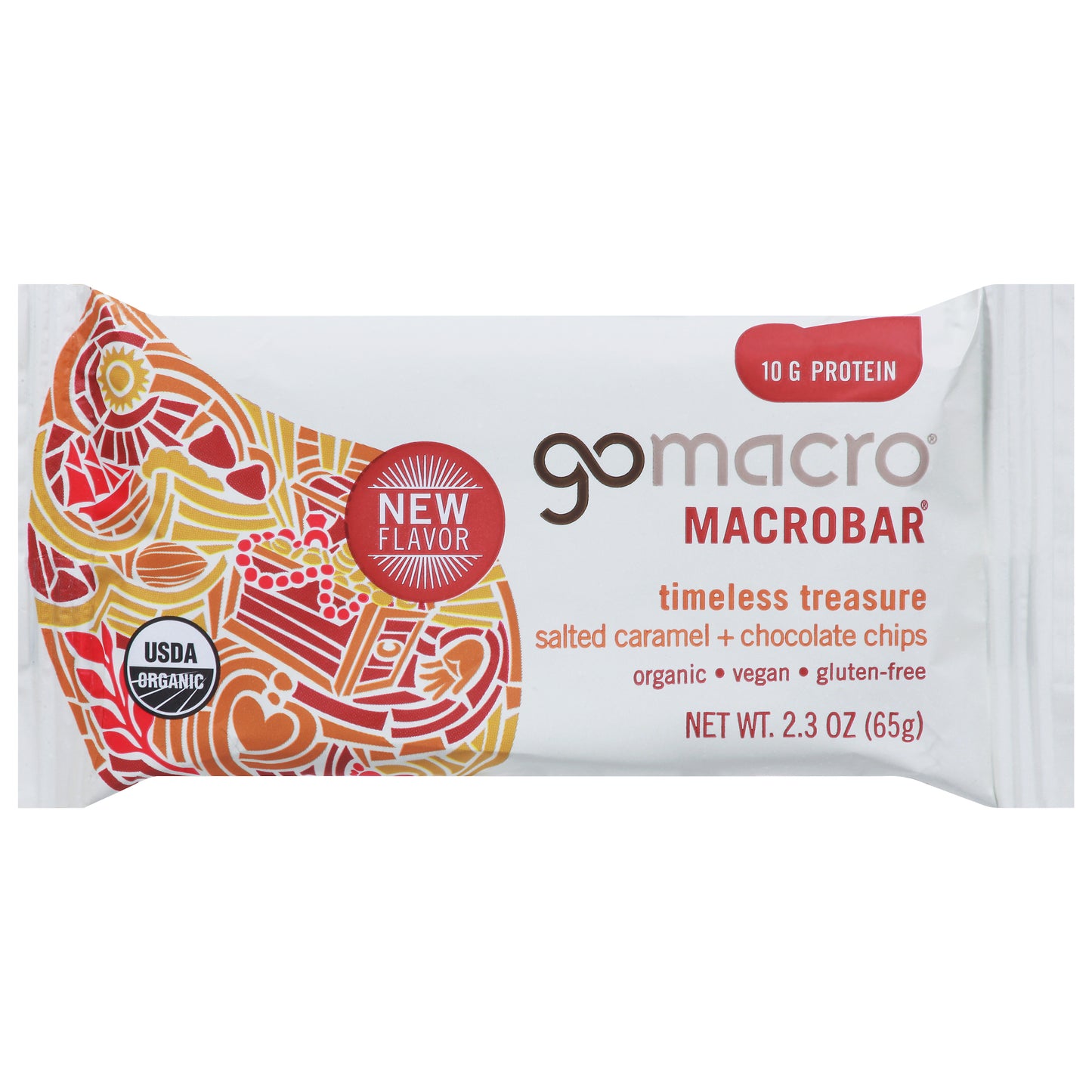 GoMacro Salted Caramel + Chocolate Chips MacroBar 2.3 oz