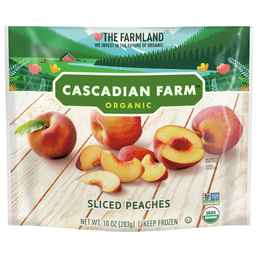 Cascadian Farm Organic Sliced Peaches, Frozen Fruit, 10 oz.
