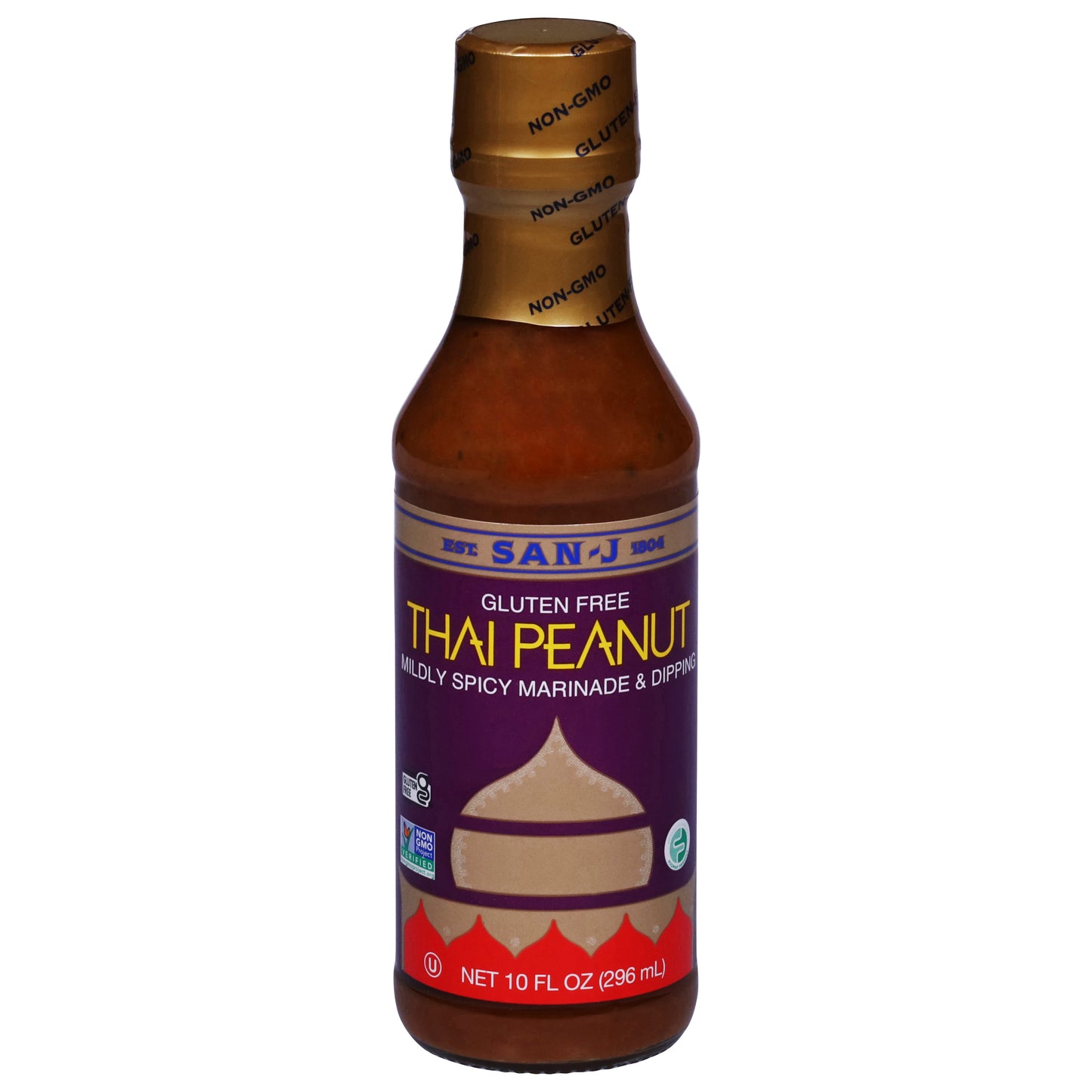 San-J Gluten Free Mildy Spicy Thai Peanut Marinade & Dipping 10 fl oz