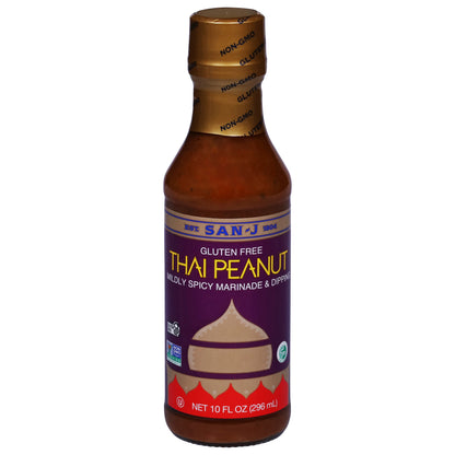 San-J Gluten Free Mildy Spicy Thai Peanut Marinade & Dipping 10 fl oz