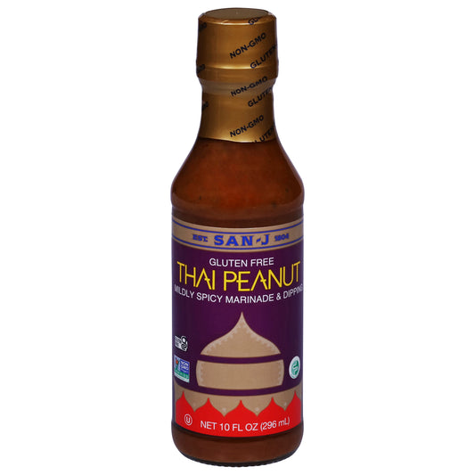 San-J Gluten Free Mildy Spicy Thai Peanut Marinade & Dipping 10 fl oz