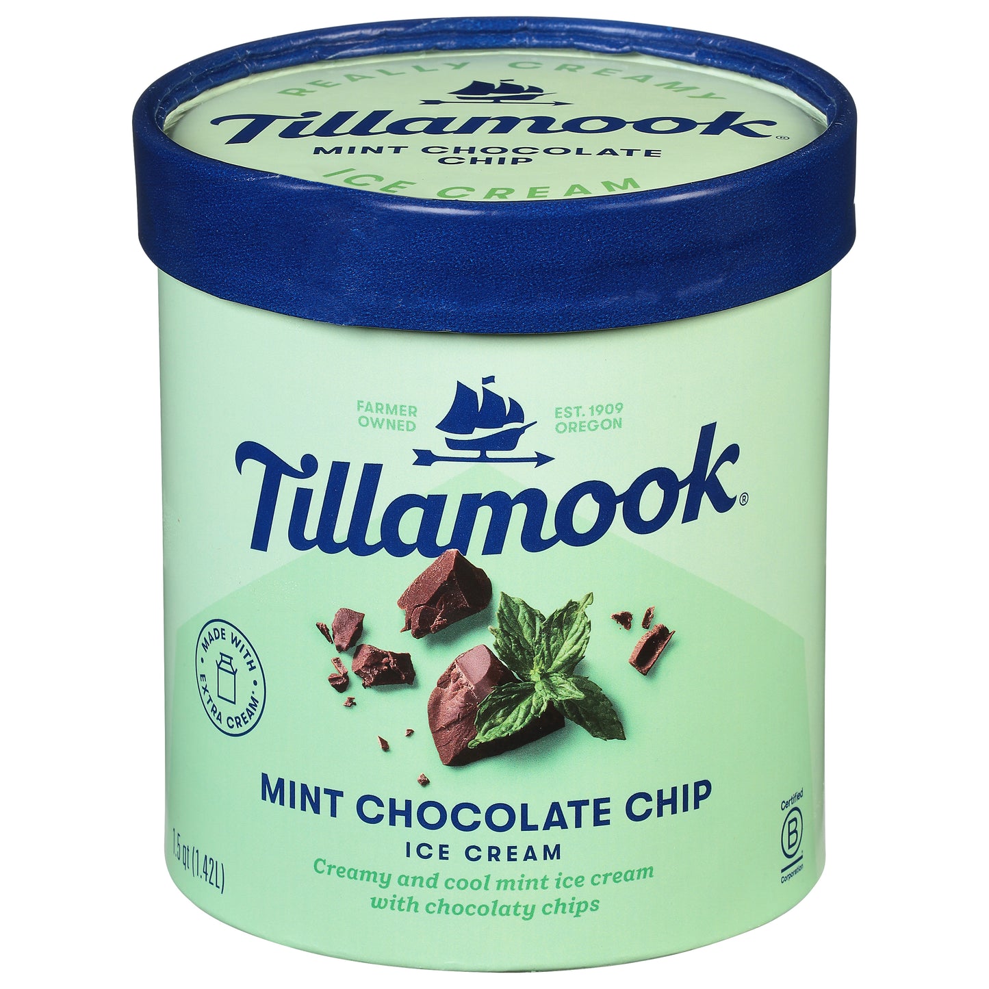 Tillamook Mint Chocolate Chip Ice Cream 1.5 qt