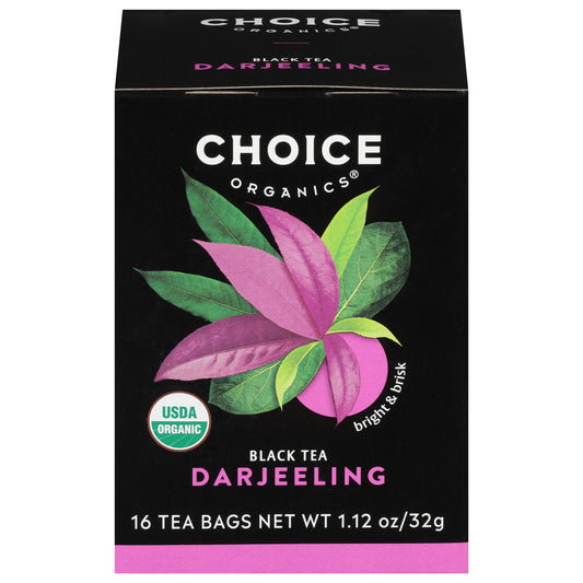 Choice Organics Tea Bags Darjeeling Black Tea 16 Tea Bags