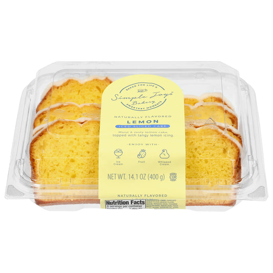 Simple Joys Bakery Iced Sliced Lemon Cake 14.1 oz