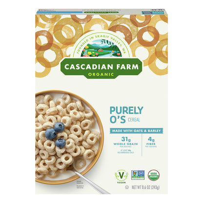 Cascadian Farm Organic Purely O's Cereal, 8.6 ounces