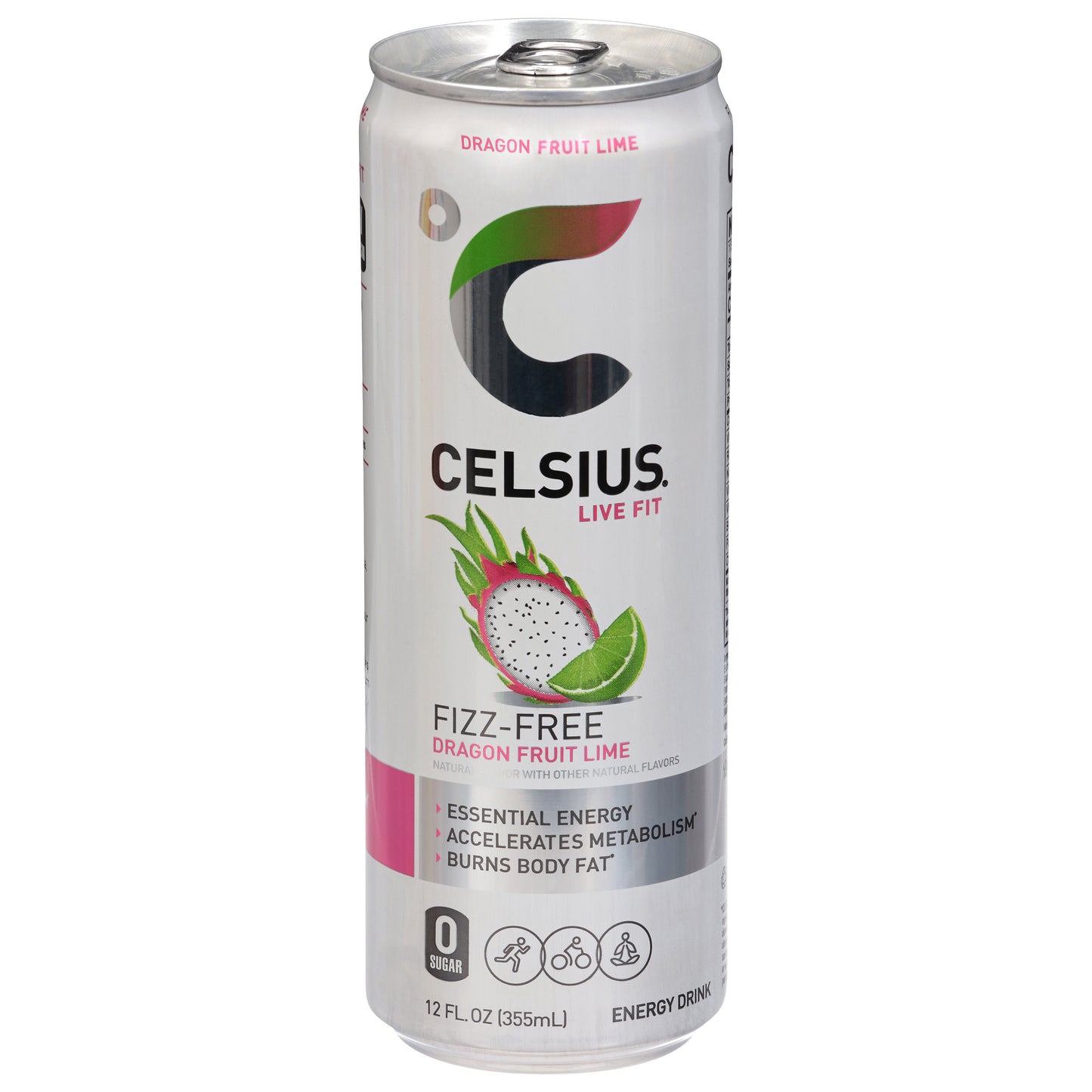 Celsius Fizz-Free Dragon Fruit Lime Energy Drink 12 fl oz