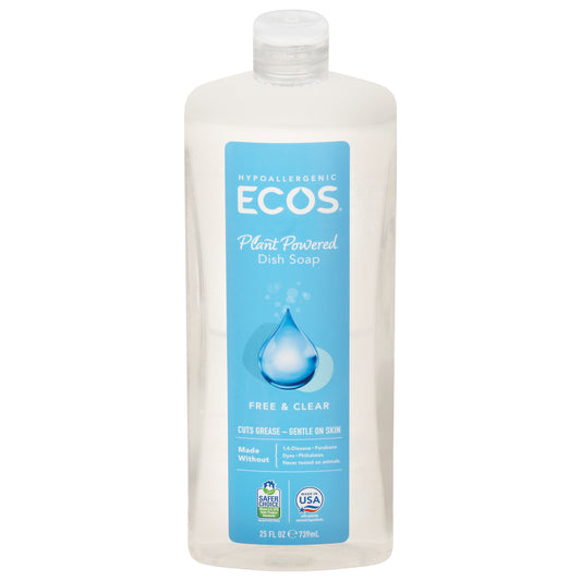 Ecos Plant Powered Free & Clear Dish Soap 25 fl oz