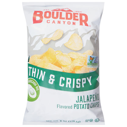 Boulder Canyon Thin & Crispy Jalapeno Flavored Potato Chips 6 oz