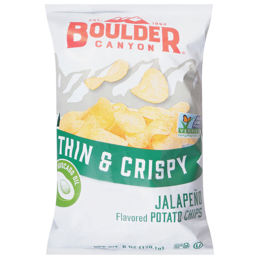 Boulder Canyon Thin & Crispy Jalapeno Flavored Potato Chips 6 oz