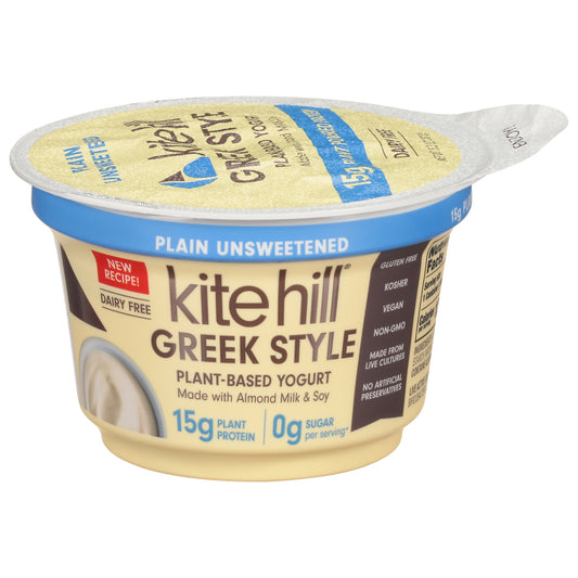 Kite Hill Plain Unsweetened Greek Style Plant-Based Yogurt 5.3 oz