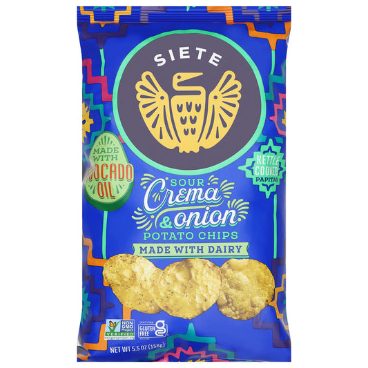 Siete Sour Crema & Onion Potato Chips 5.5 oz
