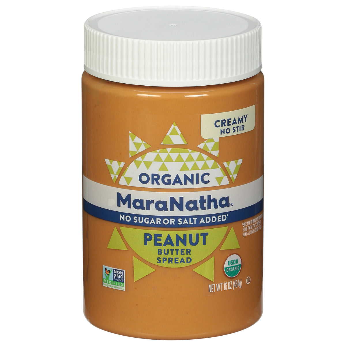 MaraNatha Organic Creamy No Stir Peanut Butter Spread 16 oz - No SUGAR OR SALT ADDED