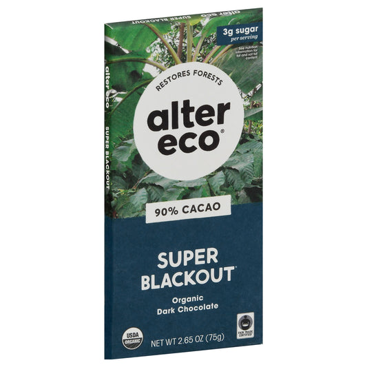 Alter Eco 90% Cacao Super Blackout Dark Chocolate 2.65 oz