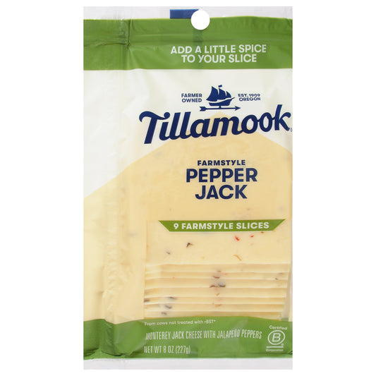 Tillamook Farmstyle Slices Pepper Jack Cheese 9 ea
