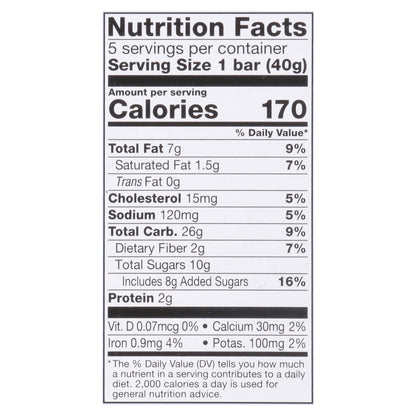 Pamela's Whenever Bars Soft & Chewy Raisin Walnut & Spice Oat Bars 5 - 1.41 oz Bars