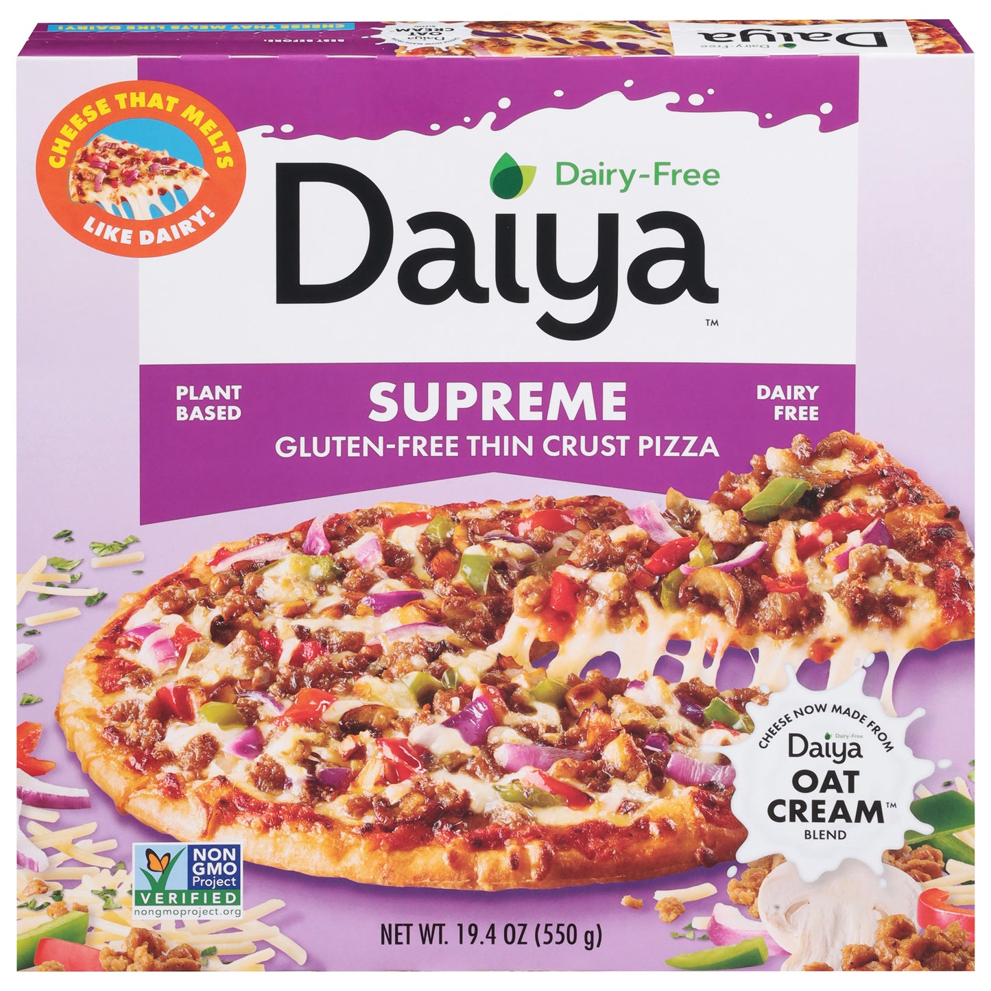 Daiya Gluten-Free Thin Crust Supreme Pizza 19.4 oz