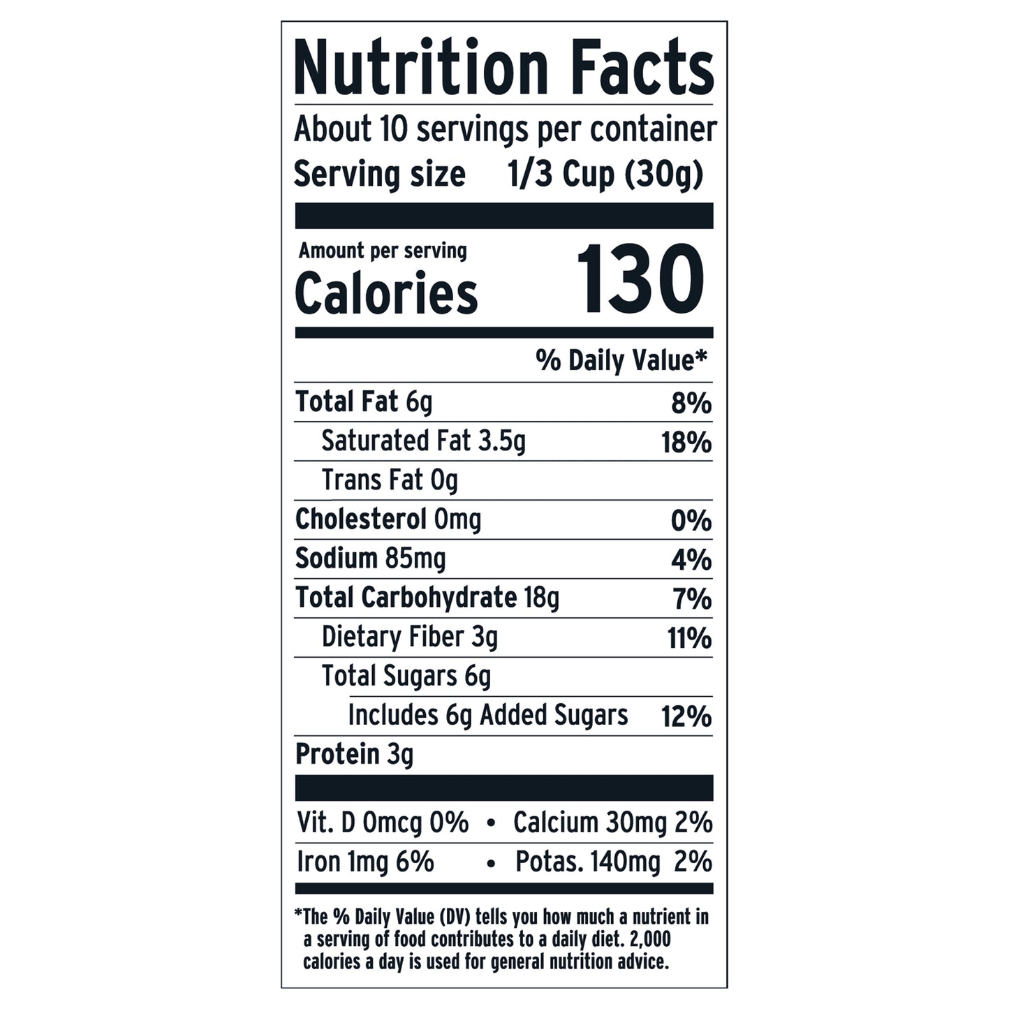 Chocolate Chip Cookie Granola Gluten-Free Non GMO 11 oz.