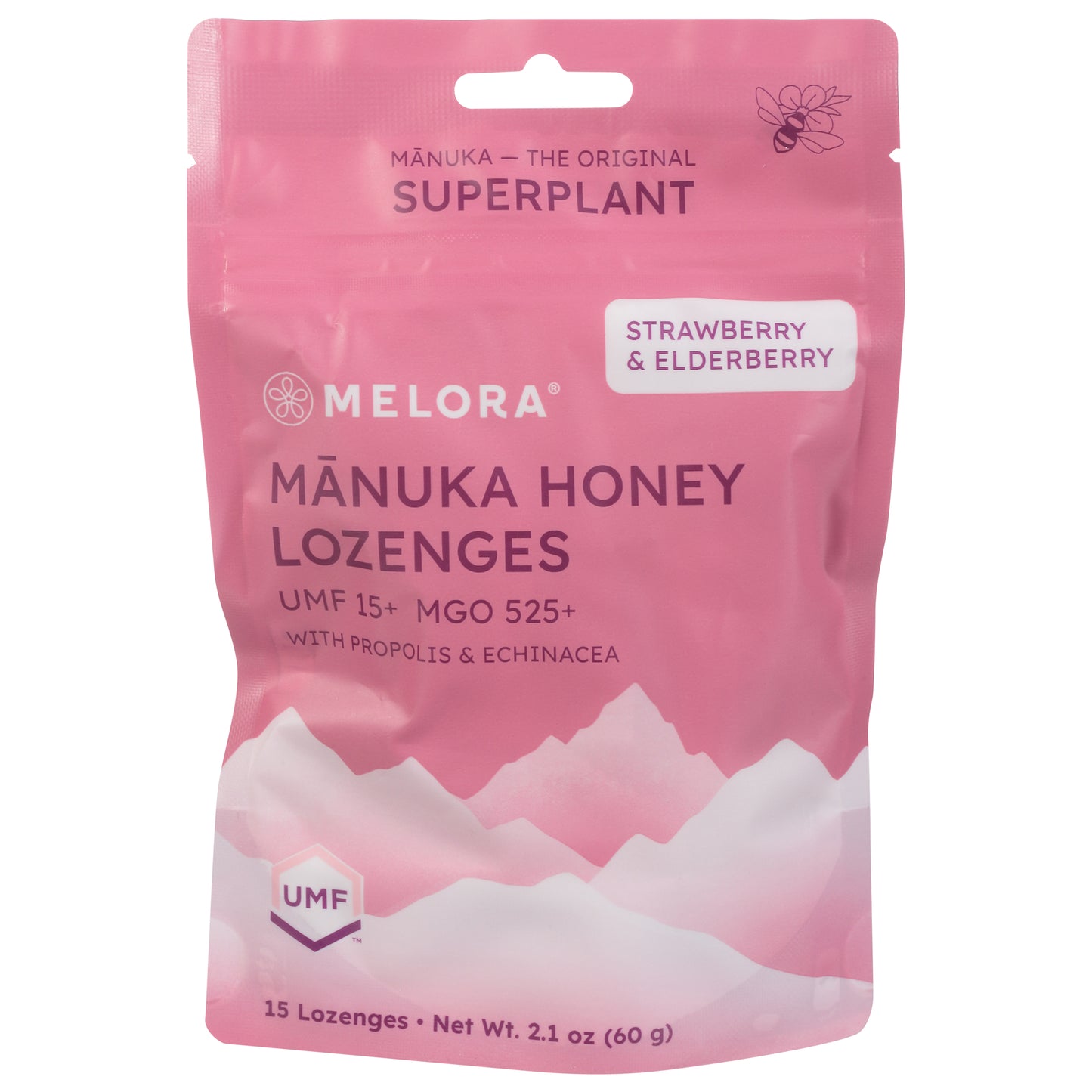 Melora Strawberry & Elderberry Lozenges 15 ea