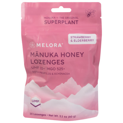 Melora Strawberry & Elderberry Lozenges 15 ea