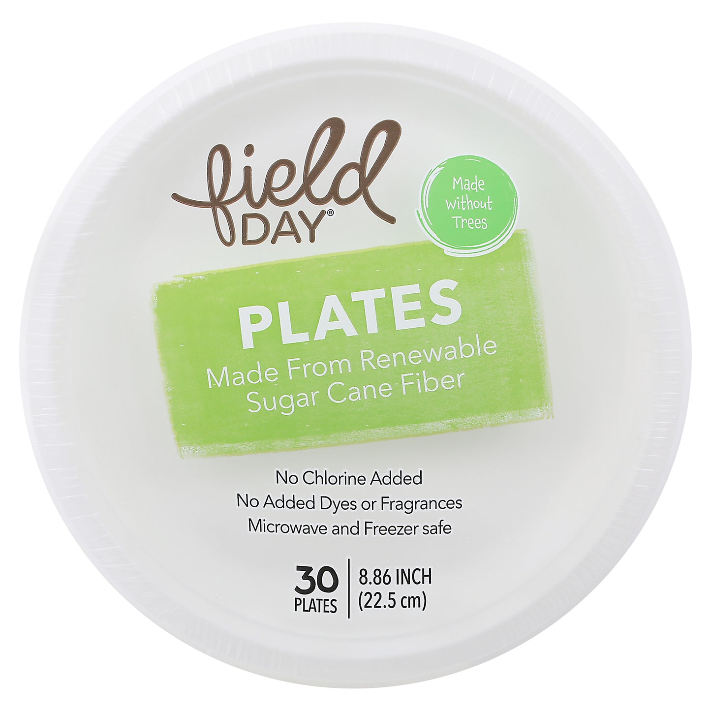 Field Day 8.86 Inch Plates 30 Plates 30 ea