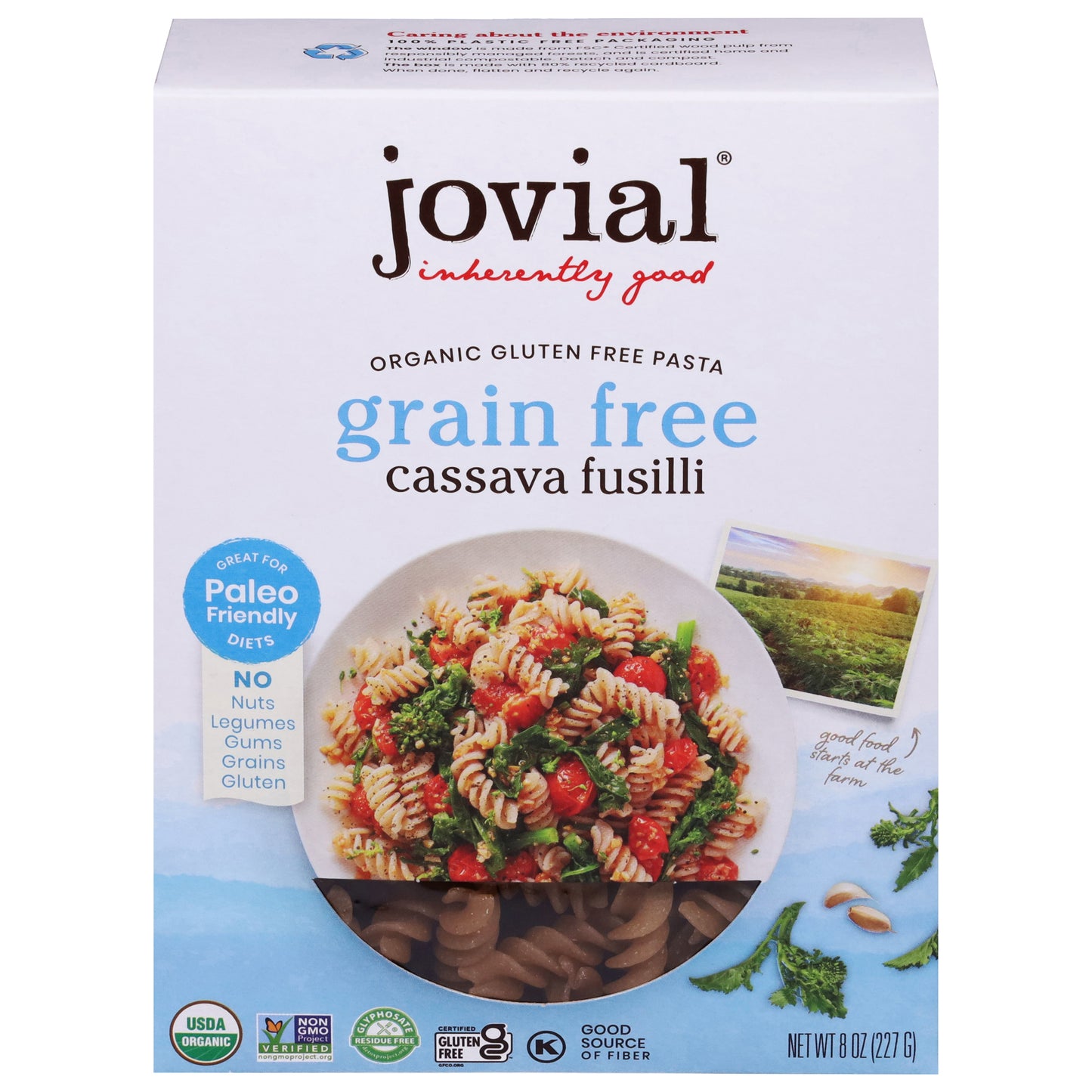 Jovial Organic Grain Free Cassava Fusilli 8 oz