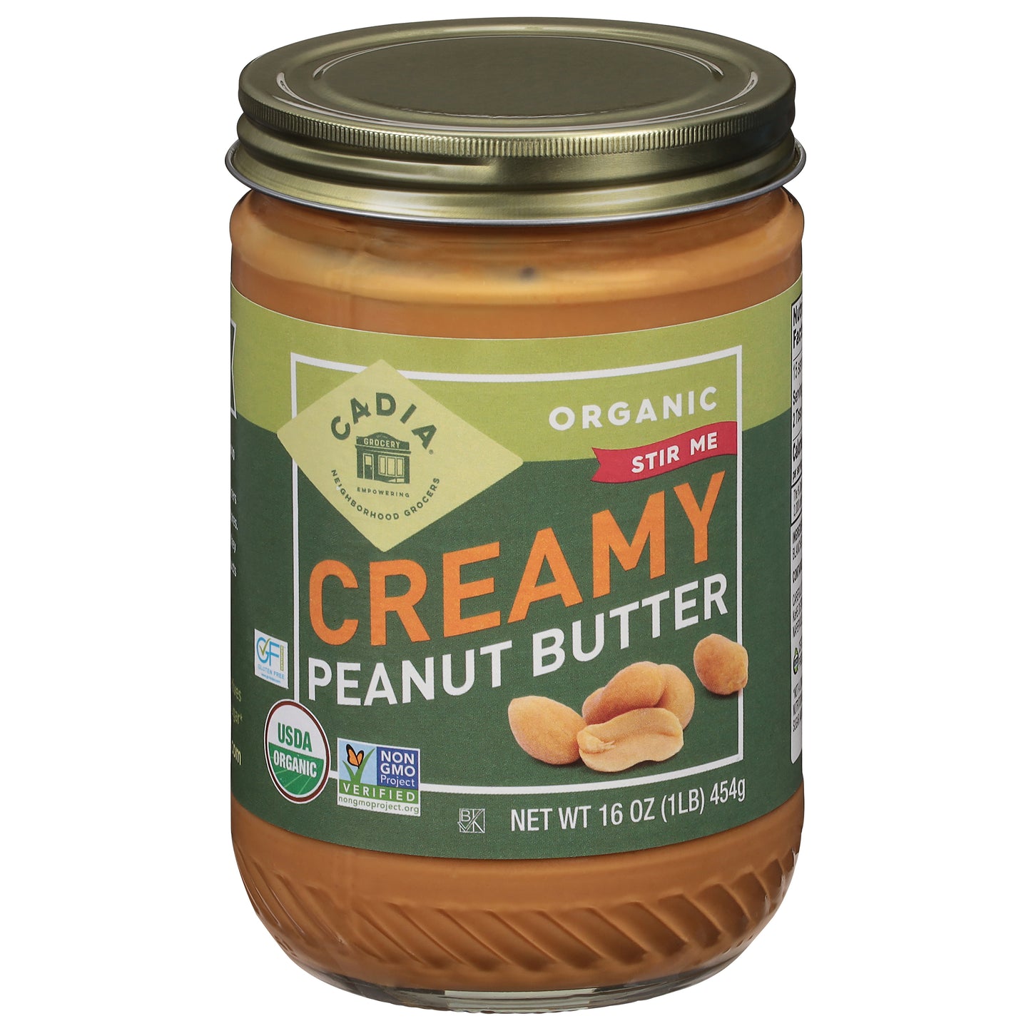 Cadia Creamy Organic Peanut Butter 16 oz
