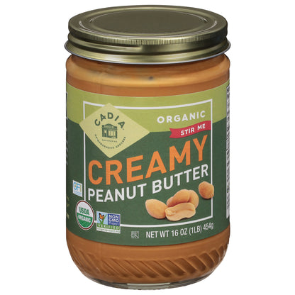 Cadia Creamy Organic Peanut Butter 16 oz